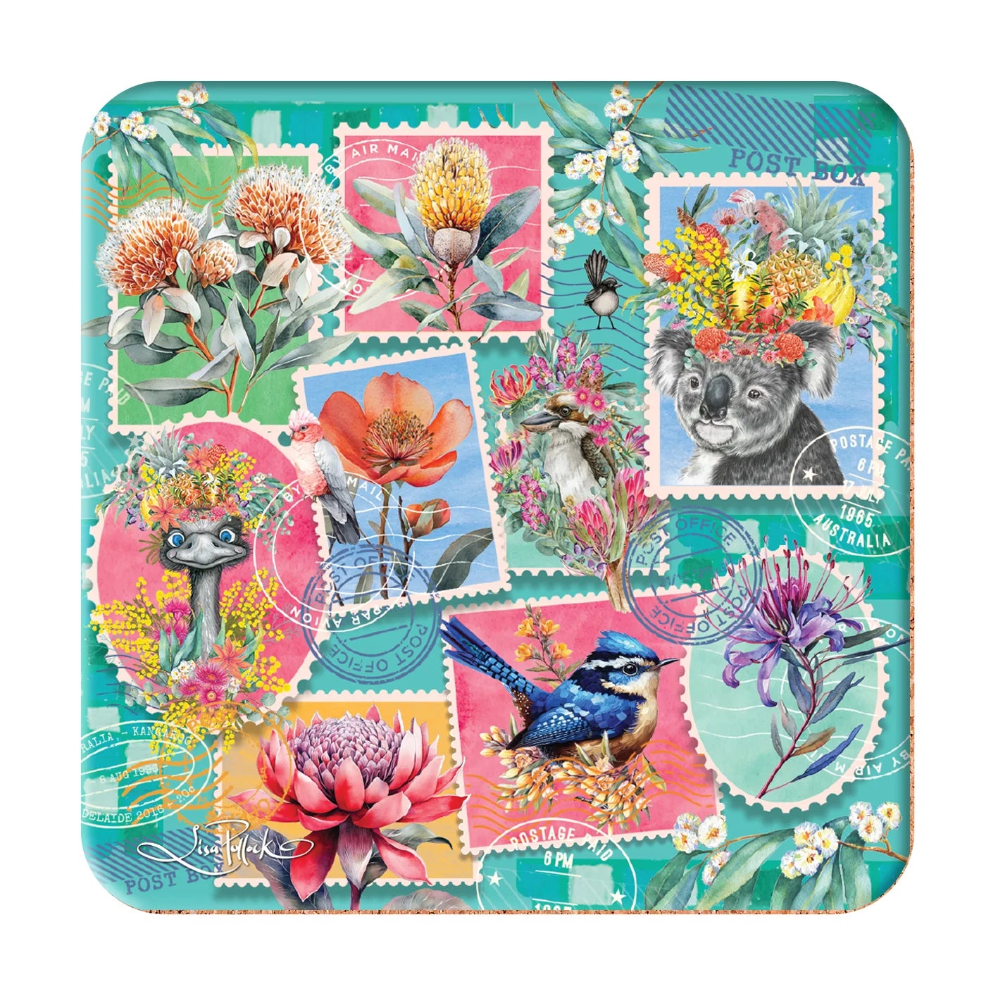 Coasters - Pretty Postage (Set of 6)