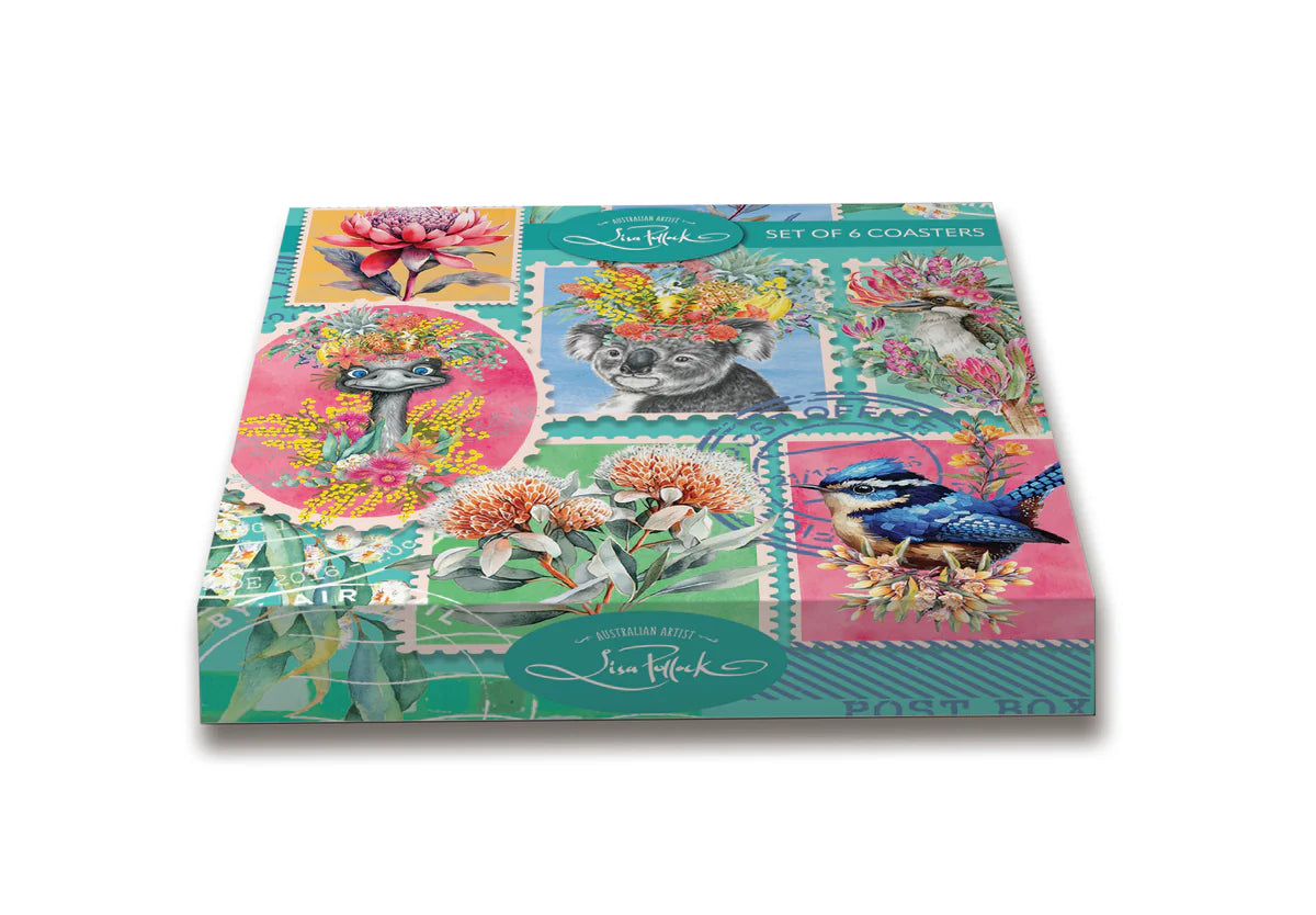 Coasters - Pretty Postage (Set of 6)