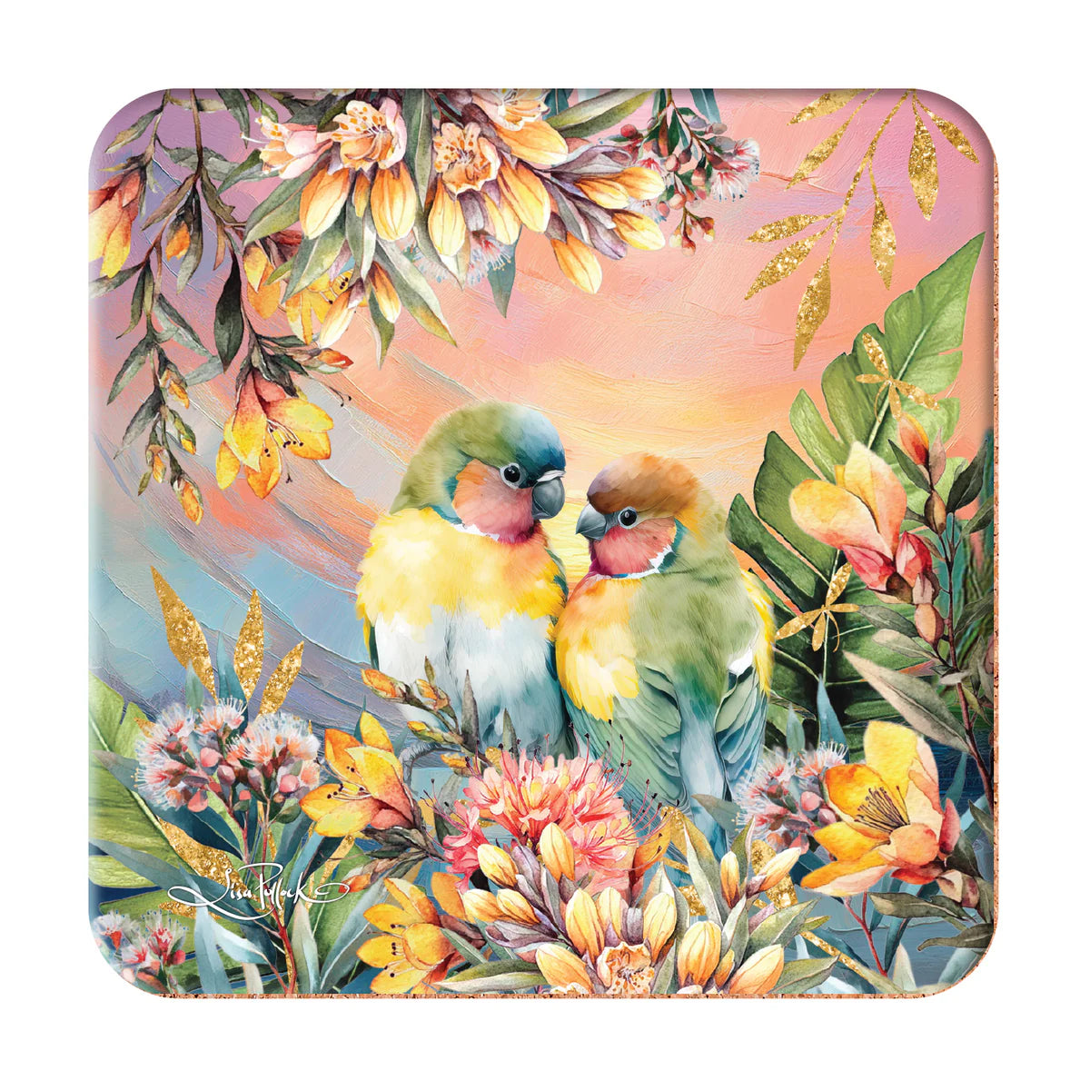 Coasters - Sunset Lovebirds (Set of 6)