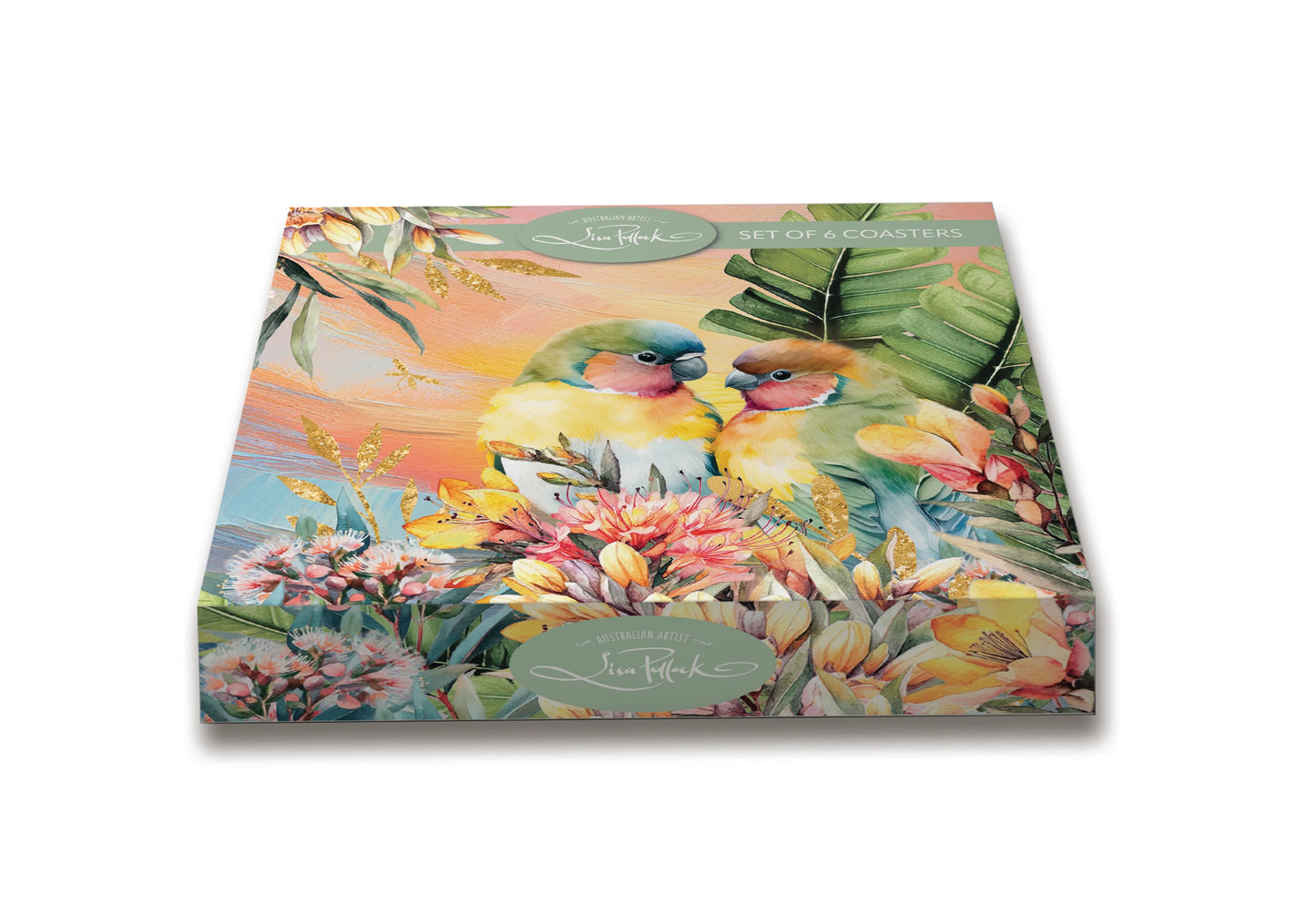 Coasters - Sunset Lovebirds (Set of 6)