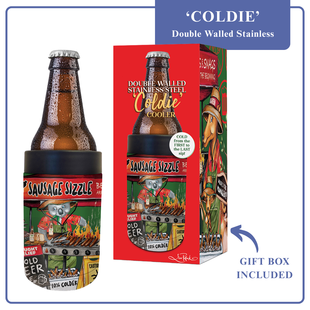 Double Walled Stainless Steel ‘Coldie’ Cooler - Sausage Sizzle