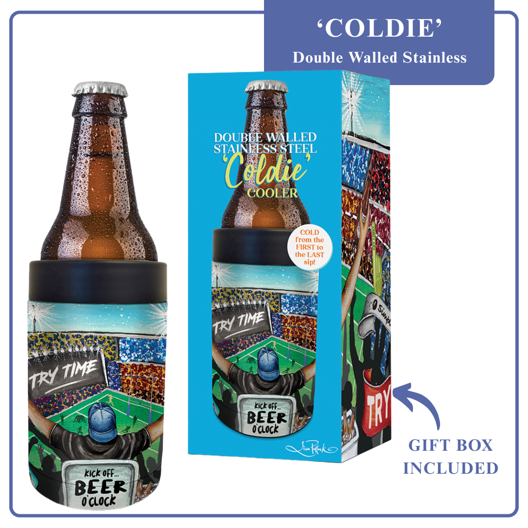 Double Walled Stainless Steel ‘Coldie’ Cooler - NRL Try Time