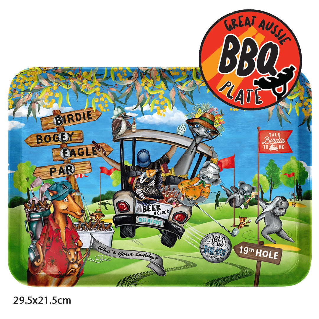 Melamine BBQ Tray - 19th Hole