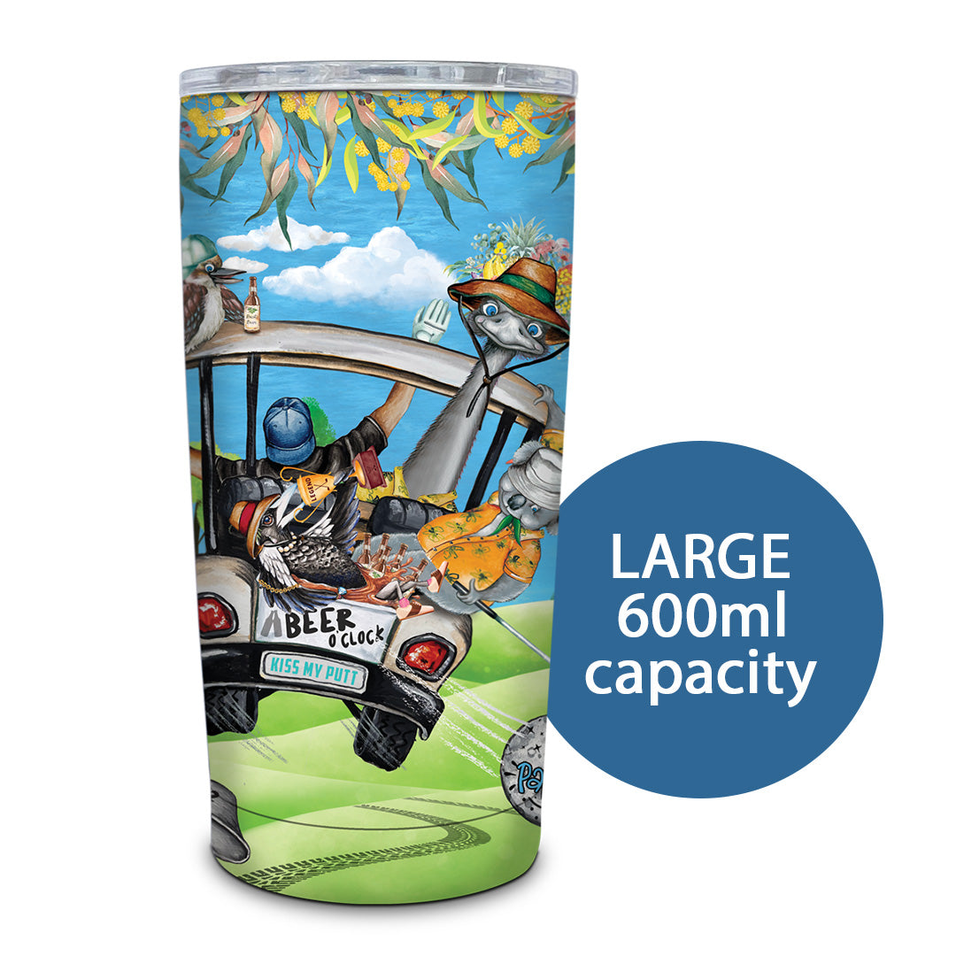 Double Walled Stainless Steel ‘Roadie’ Travel Mug (600ml) - 19th Hole