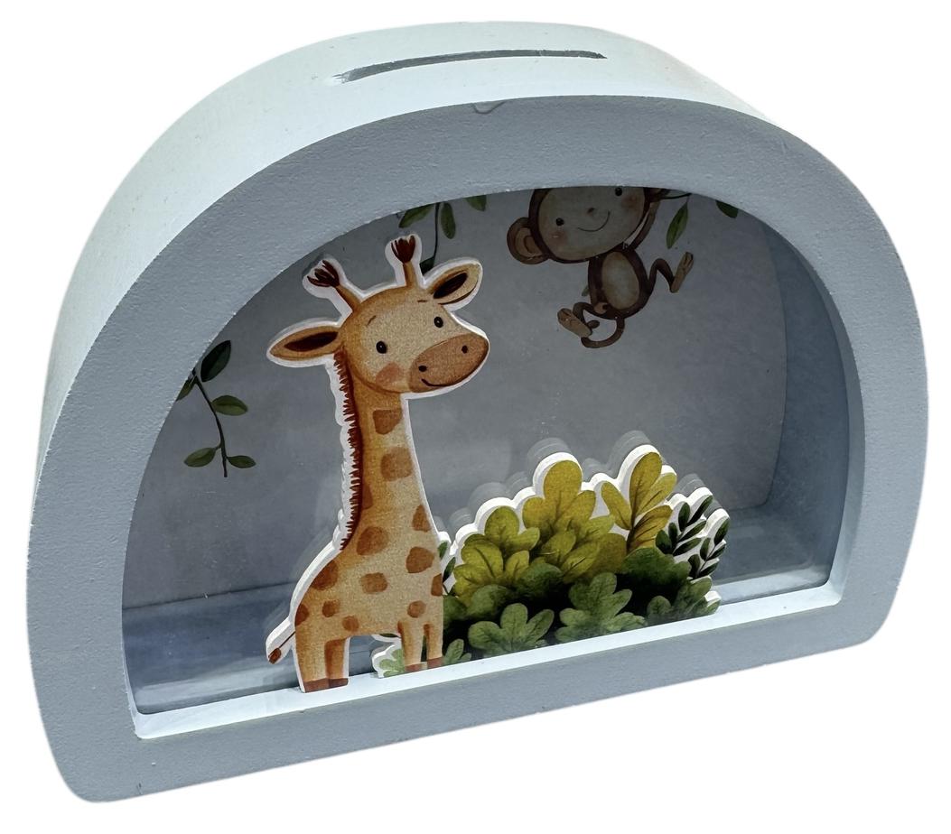 Cute Safari Animals - Blue Money Box