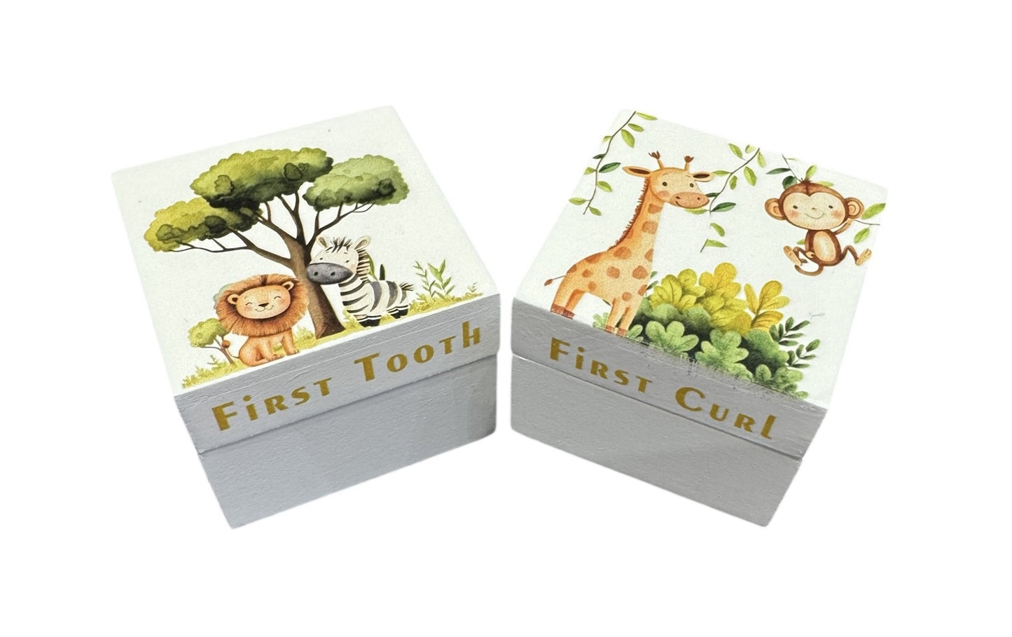 Cute Safari Animals - First Tooth & First Curl Set