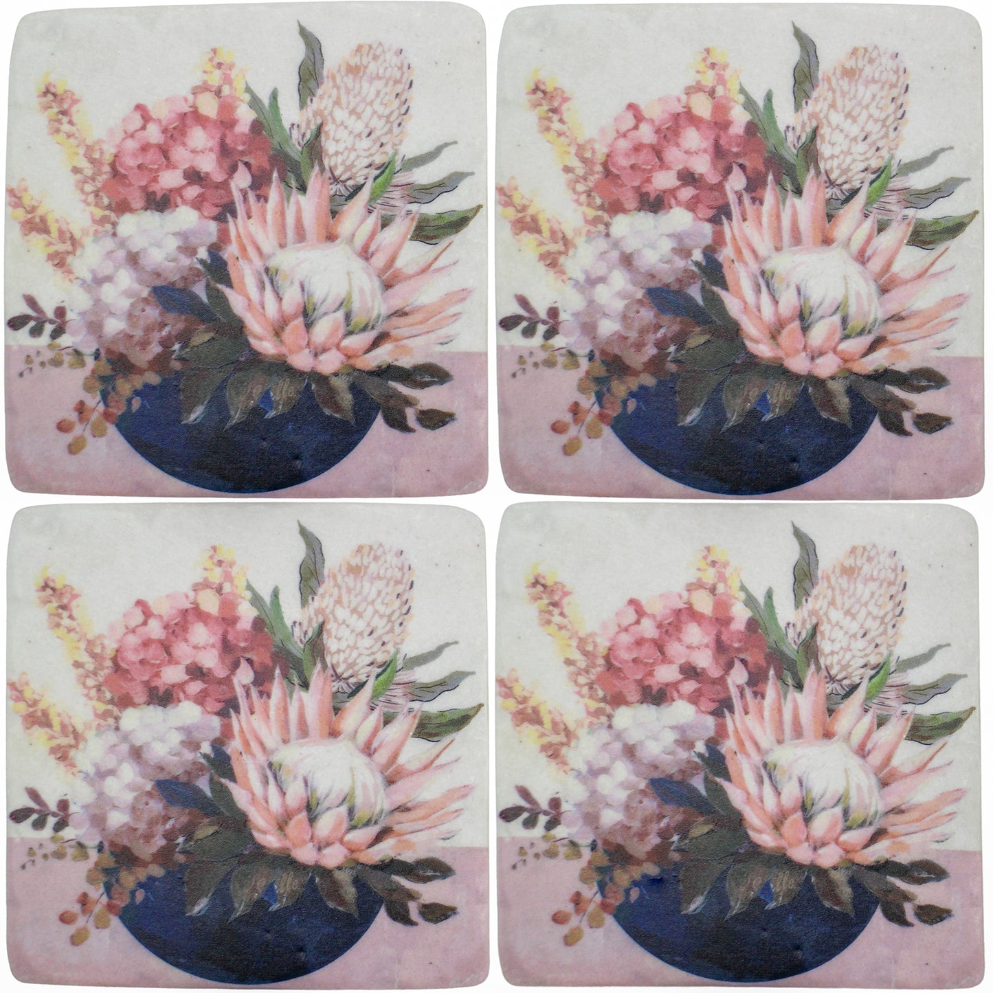 Bam-Bloom Resin Coasters (Set of 4)