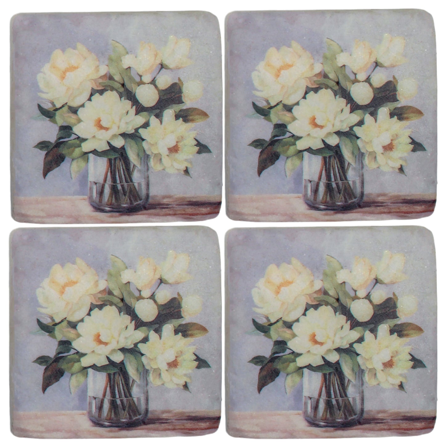 Blossom Banter Resin Coasters (Set of 4)