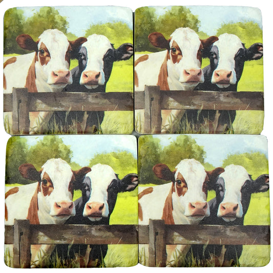Moo-ving Moment Resin Coasters (Set of 4)