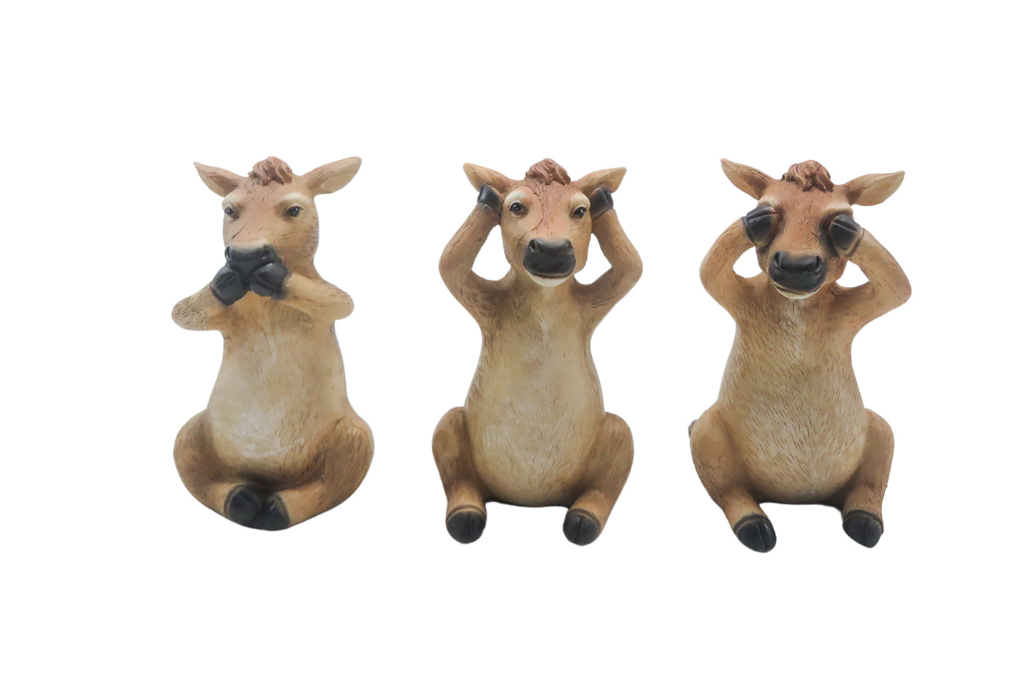 See, Hear, Speak No Evil Jersey Cows (Set of 3)