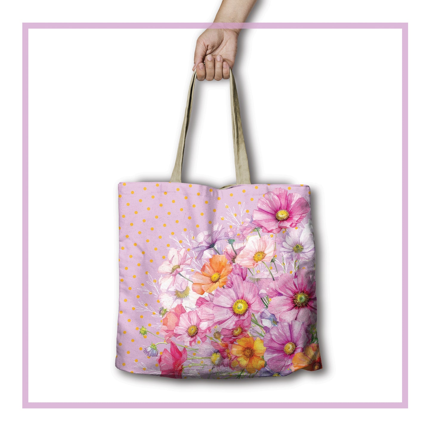 Reusable Shopping Bag - Wistful Wildflowers