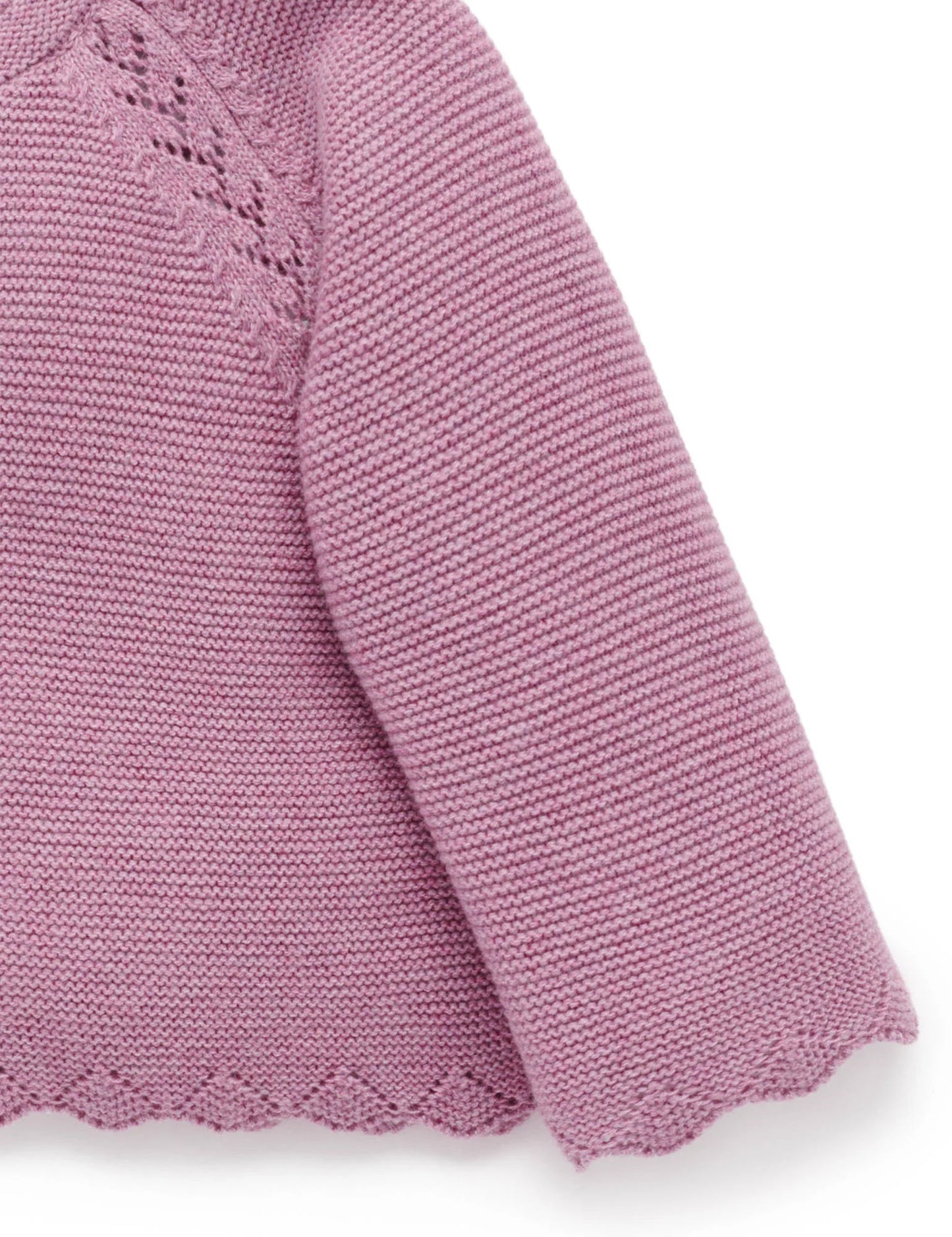 Lavender Scalloped Cardigan