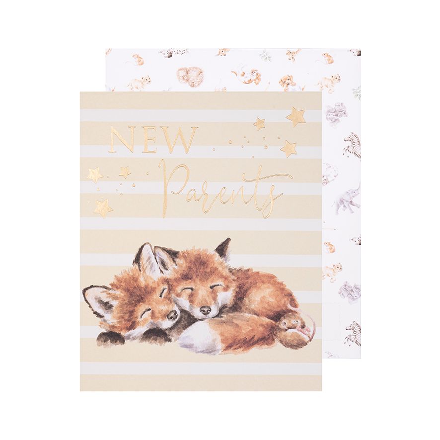Wrendale Designs Card - New Parents (Foxes)