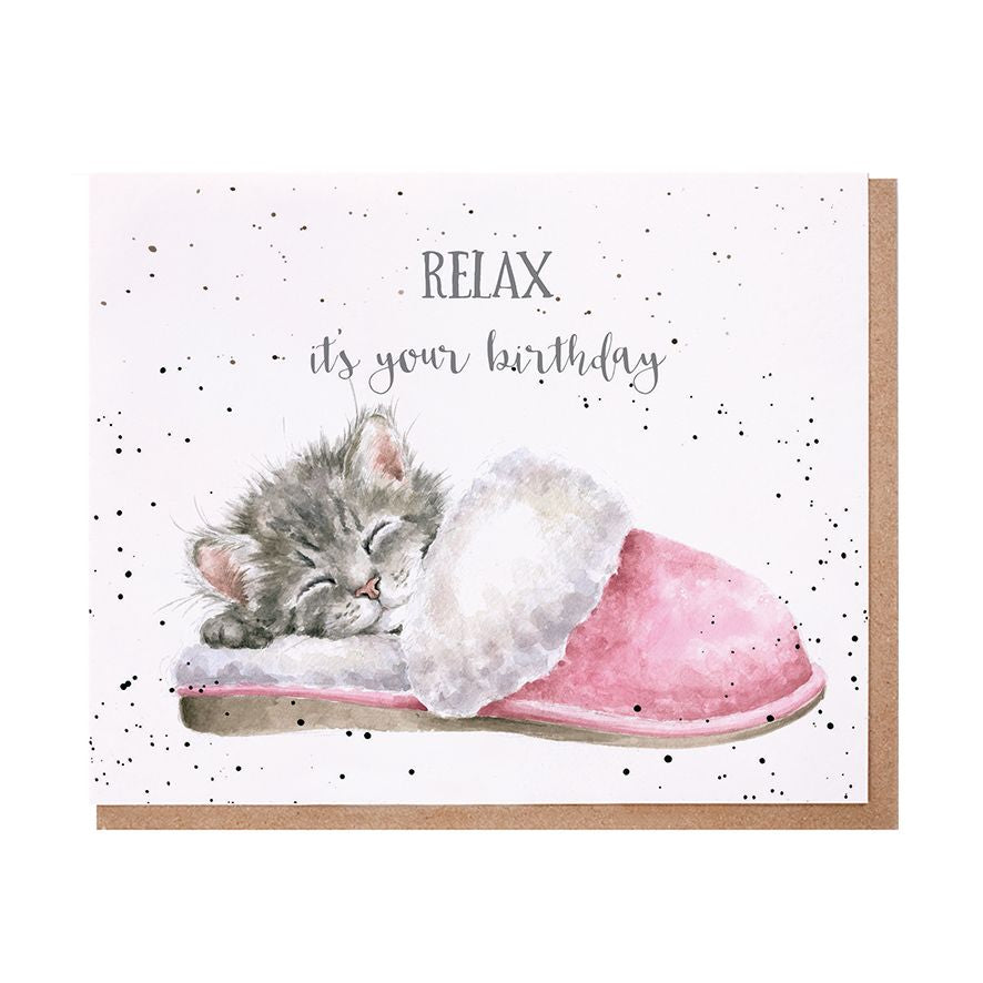Wrendale Designs Card - Relax, It’s Your Birthday (Kitten)