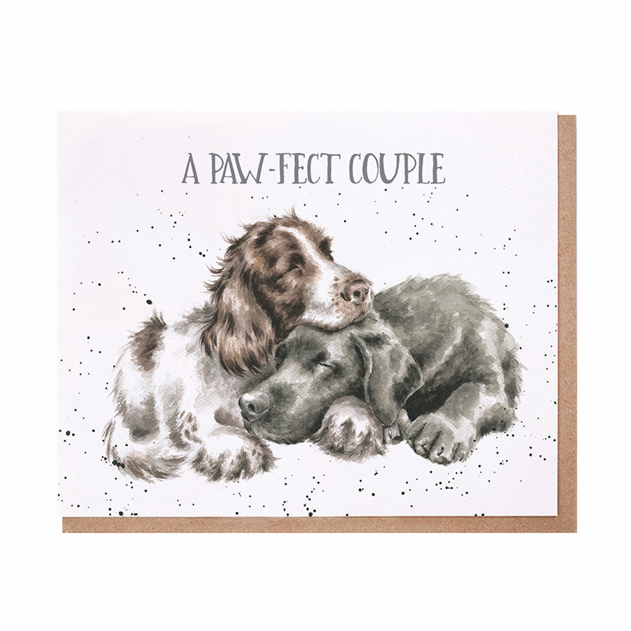 Wrendale Designs Card - A Paw-fect Couple (Dogs)