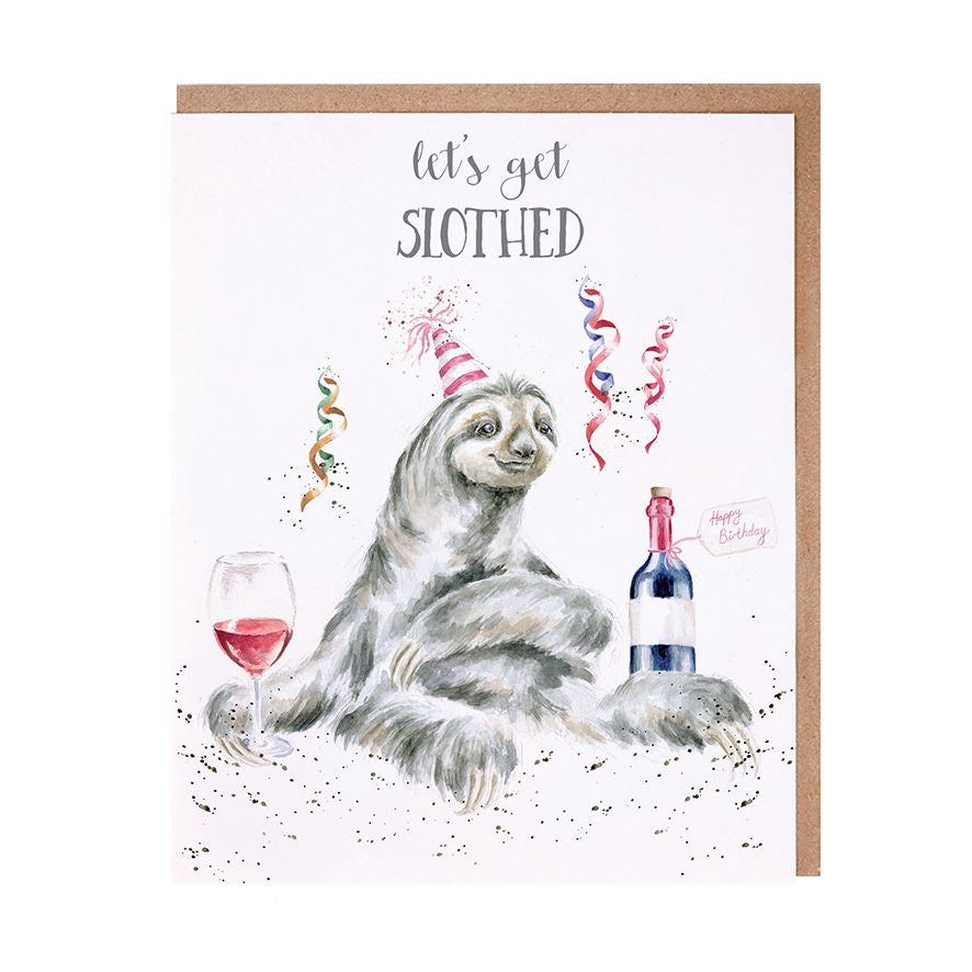 Wrendale Designs Card - Let’s Get Slothed (Sloth)