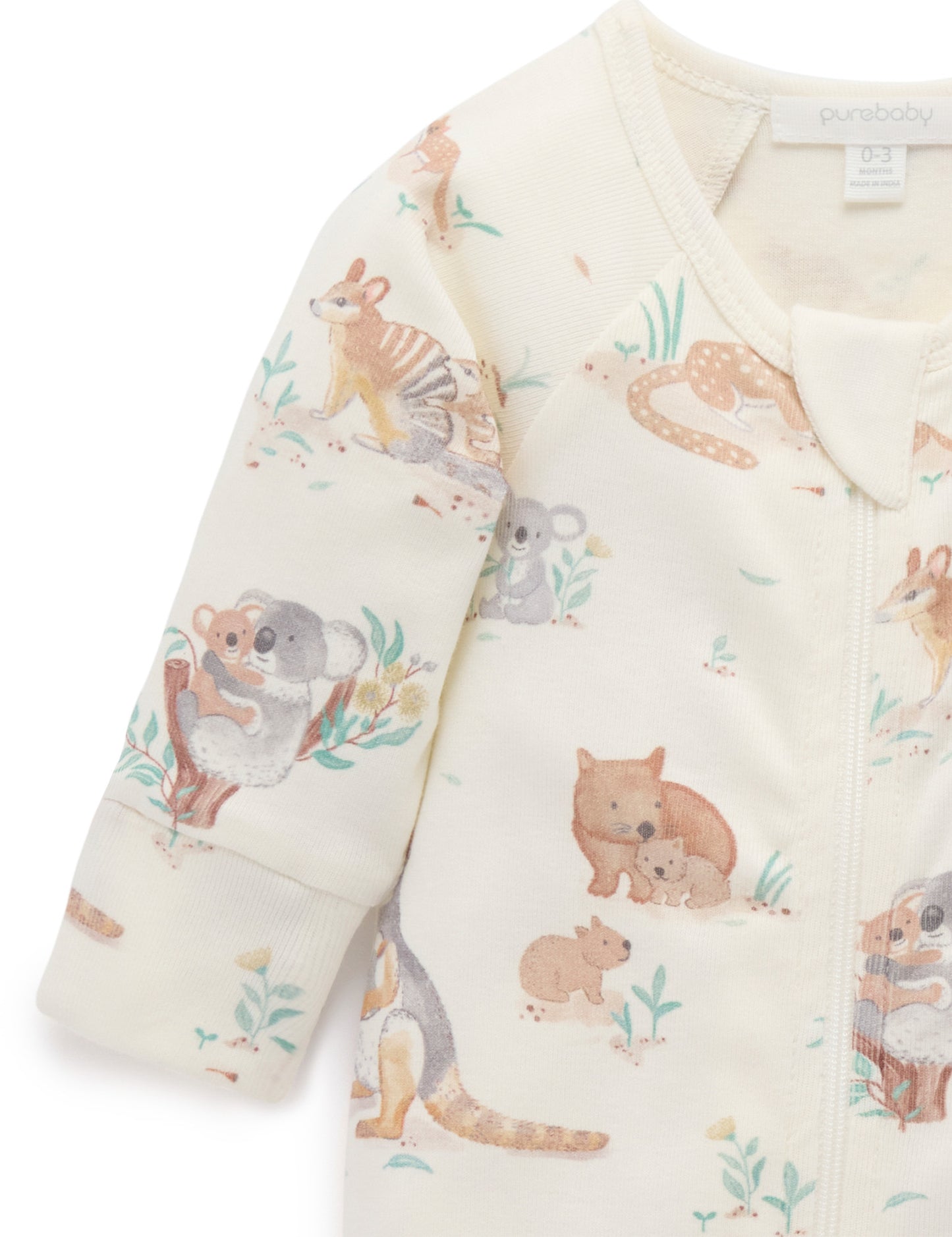 Bush Babies Zip Growsuit & Reversible Bib
