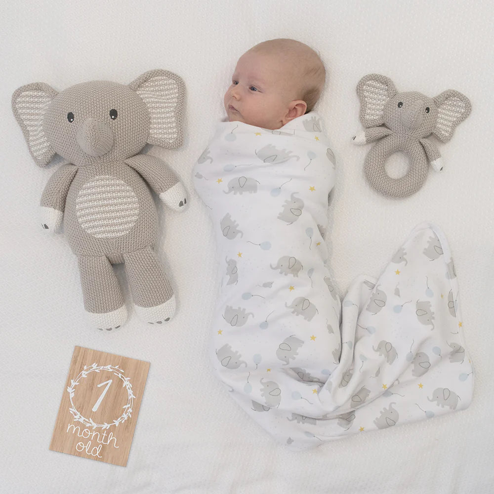 Mason the Elephant Knitted Toy