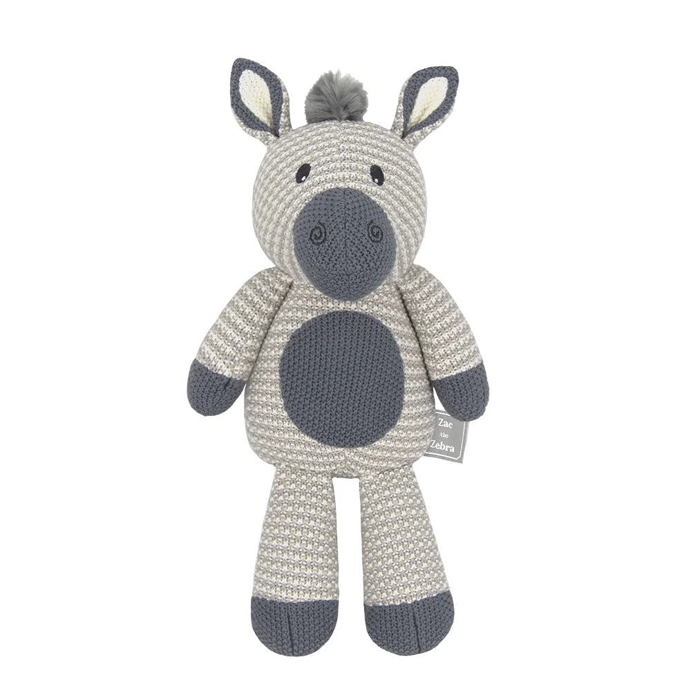 Zac the Zebra Knitted Toy