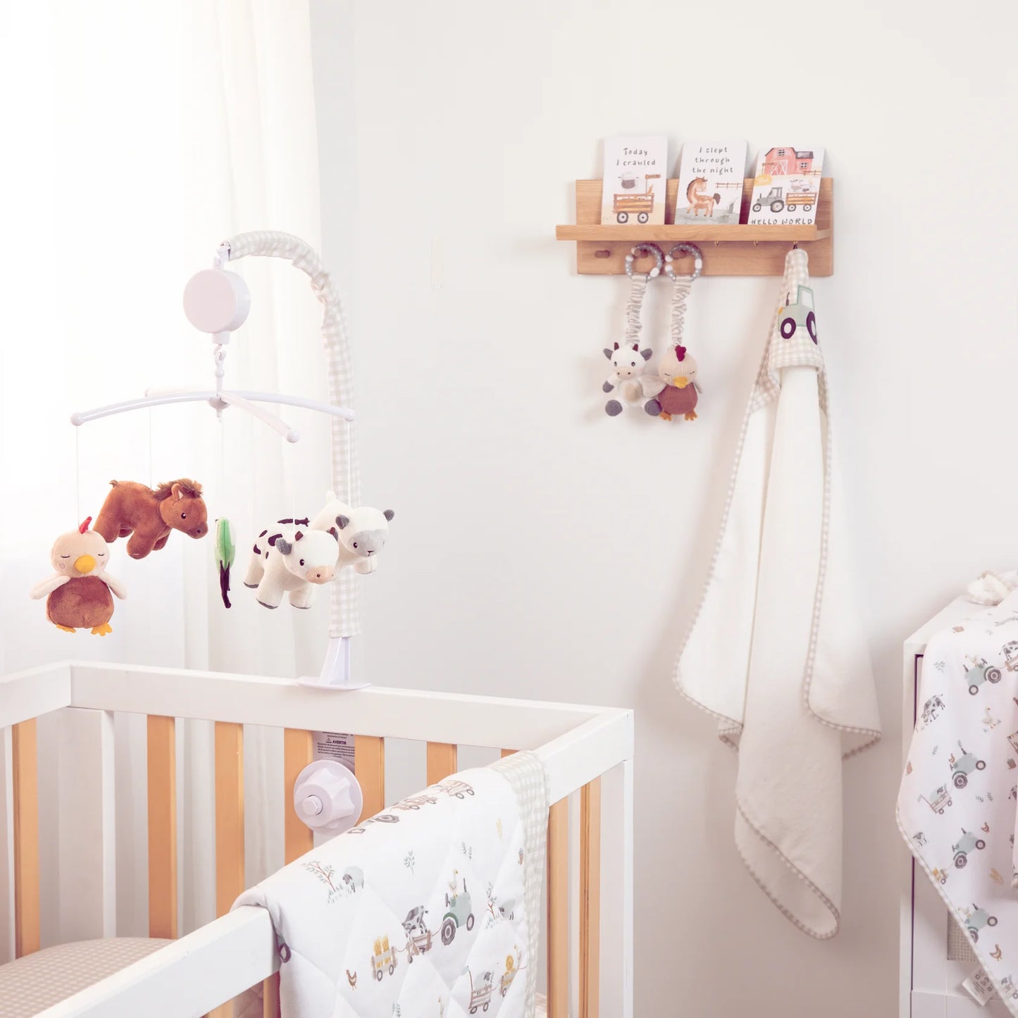 Tractor Ride - Organic Jersey Quilted Cot Comforter
