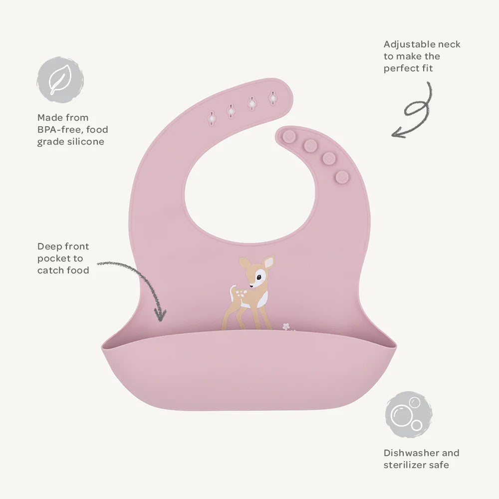 Sophia's Garden - Fawn Silicone Bib