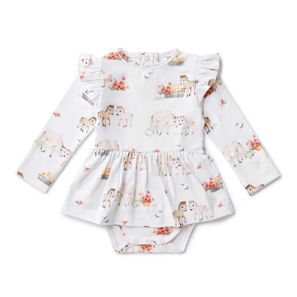 Pony Pals Long Sleeve Organic Dress