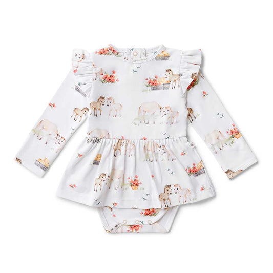 Pony Pals Long Sleeve Organic Dress
