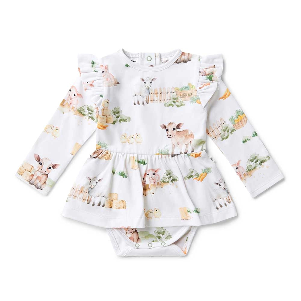 Farm Long Sleeve Organic Dress