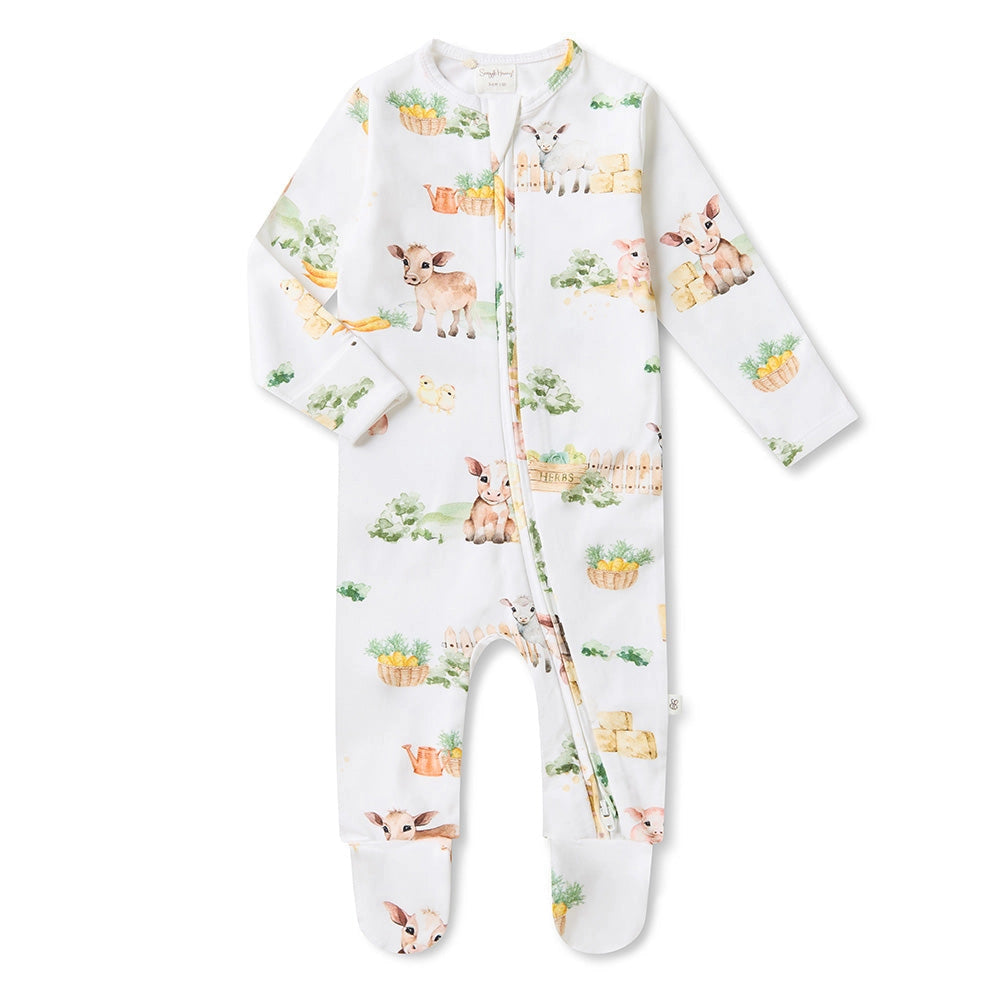 Farm Organic Snuggle Zip Footie