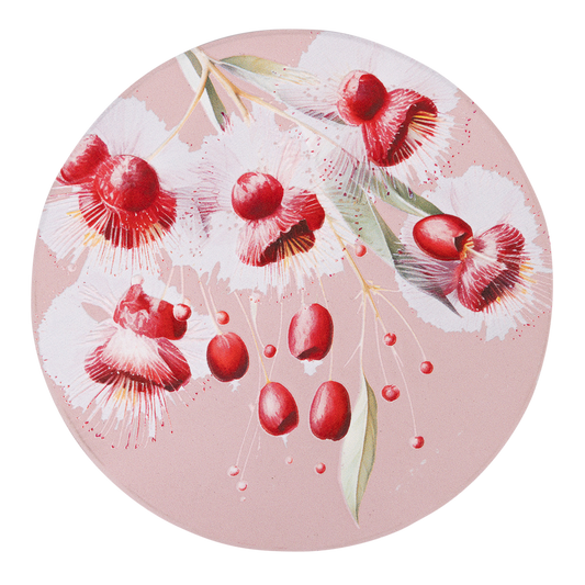 Native Blooms - Pink Floral Ceramic Coaster