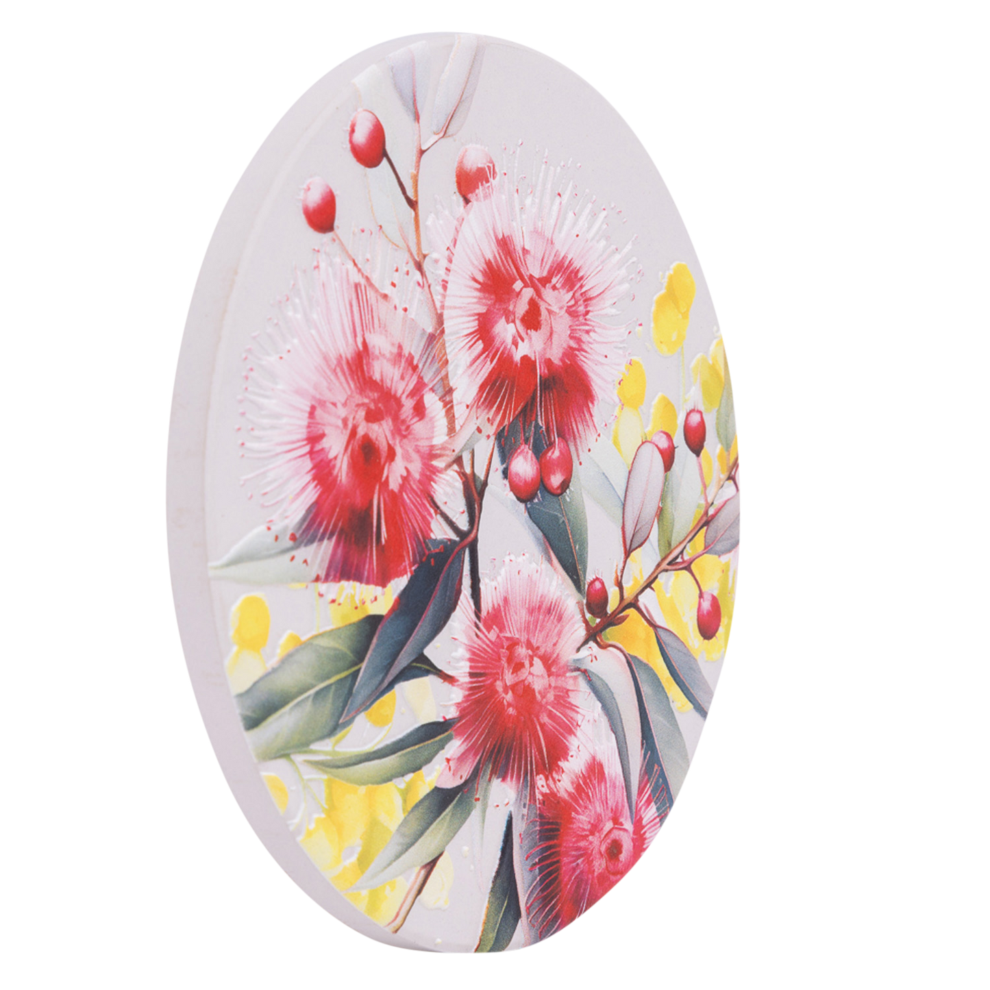 Native Blooms - Red Wattle Ceramic Coaster