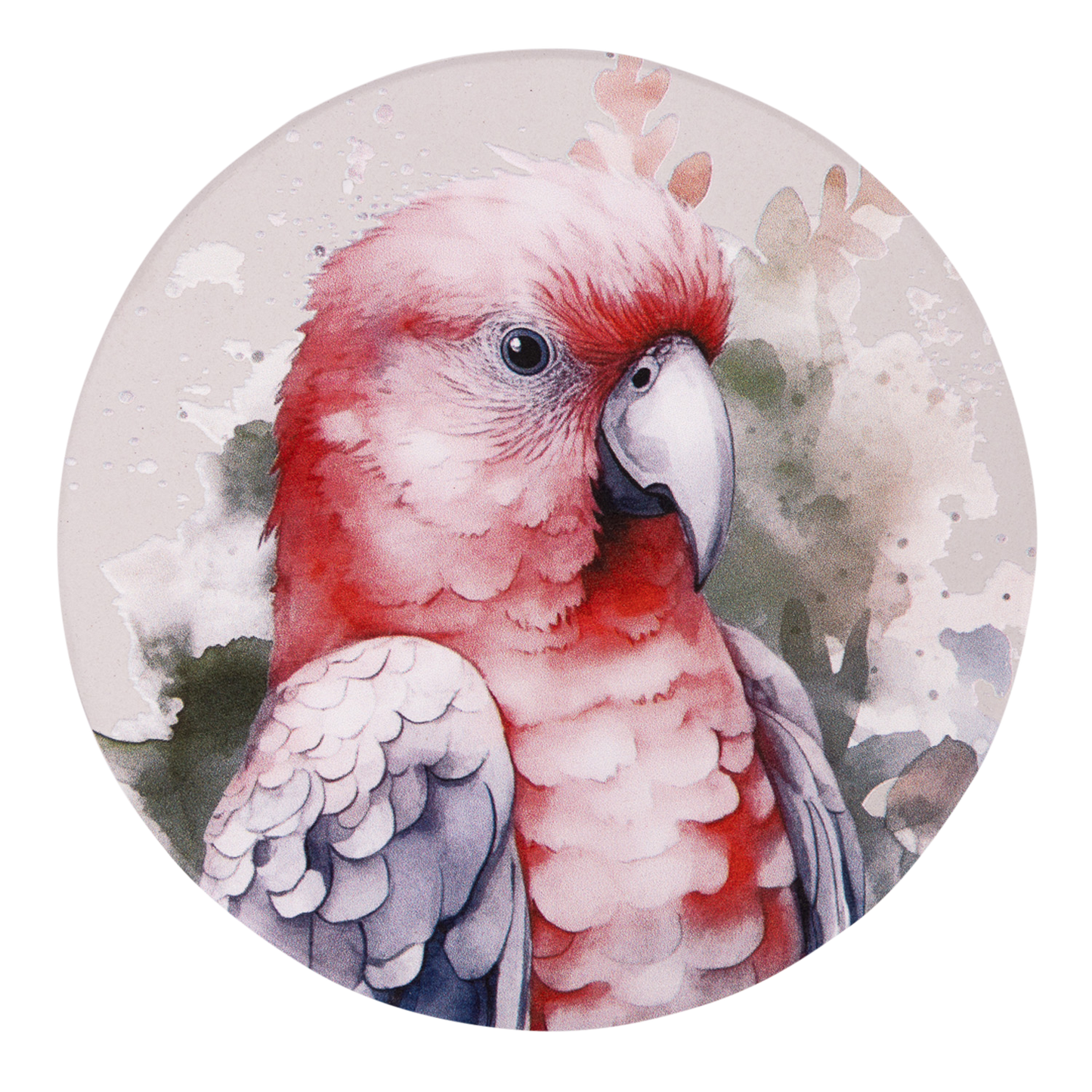 Native Blooms - Galah Ceramic Coaster