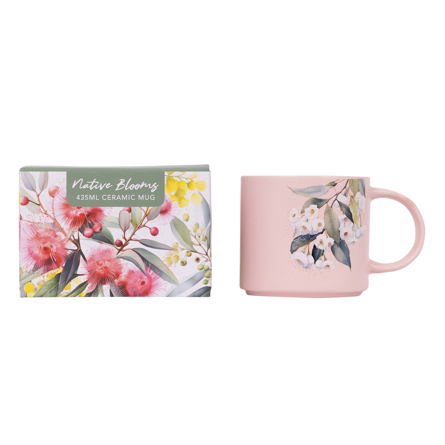 Native Blooms - White Floral Mug