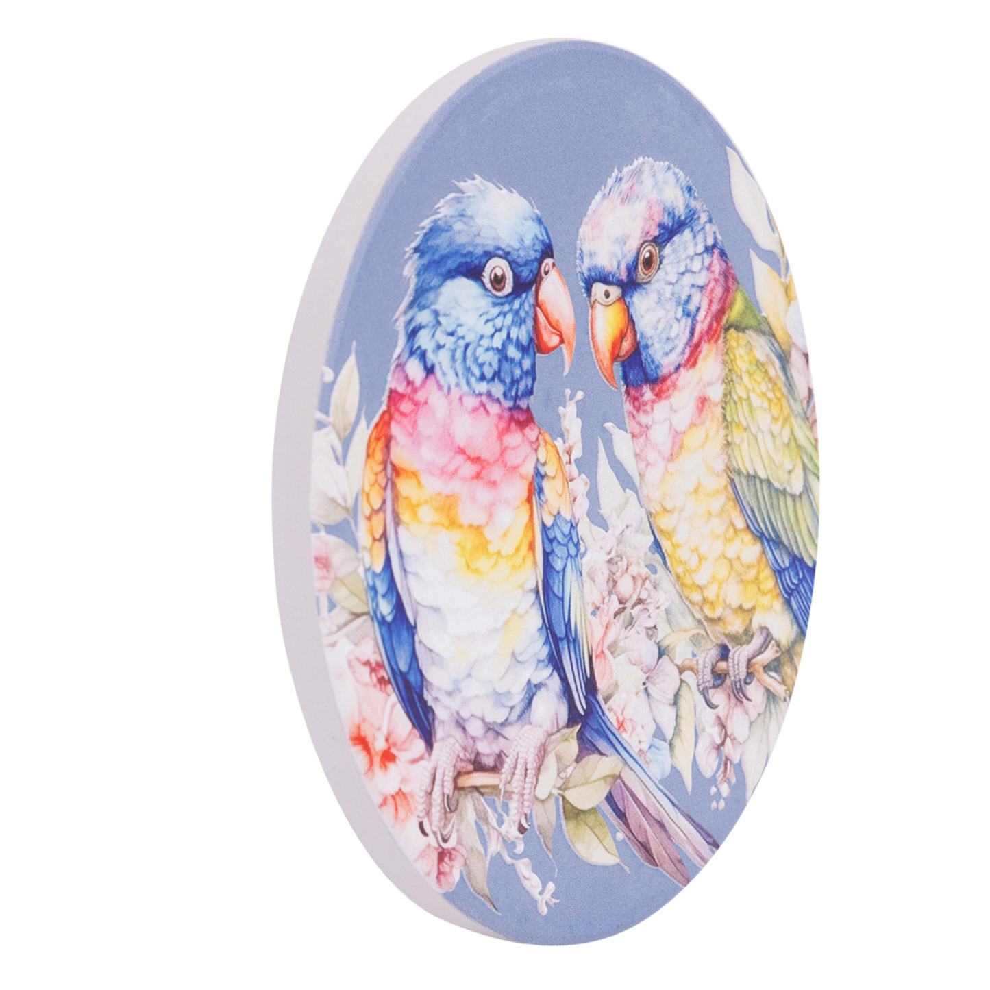 Native Blooms - Lorikeets Ceramic Coaster