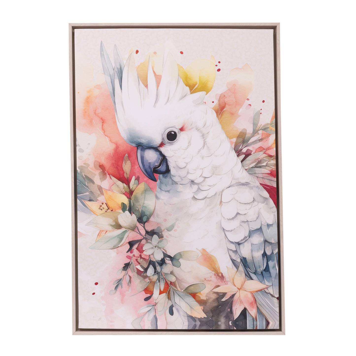 Native Blooms - Cockatoo Framed Canvas