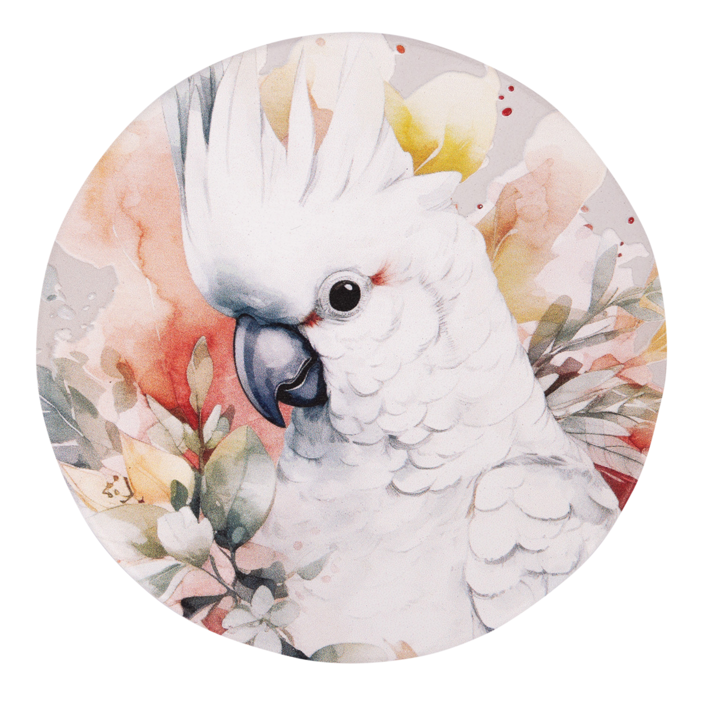 Native Blooms - Cockatoo Ceramic Coaster