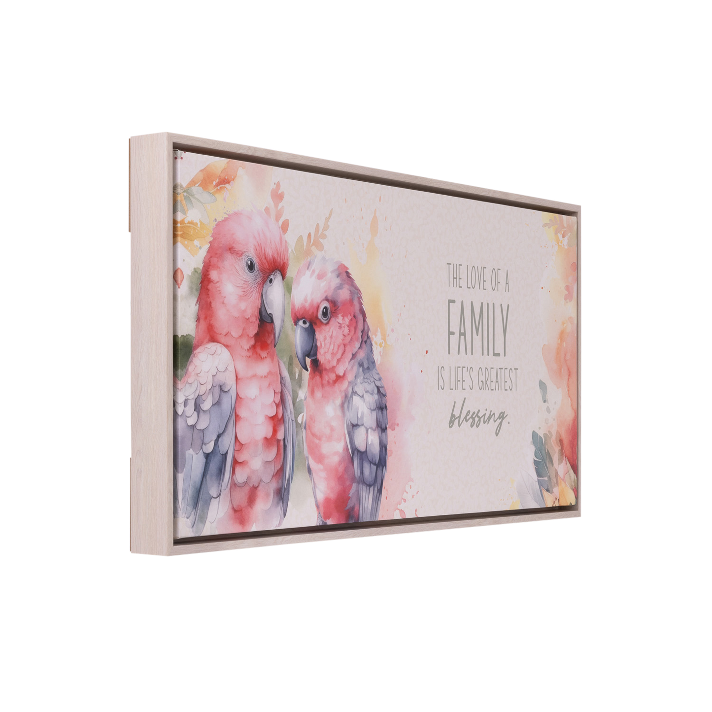 Native Blooms - Galah Framed Canvas