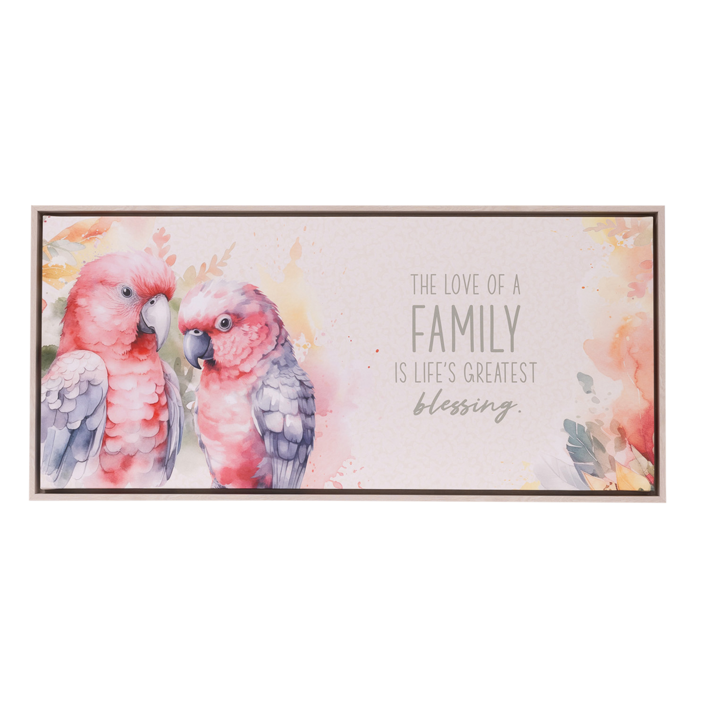Native Blooms - Galah Framed Canvas