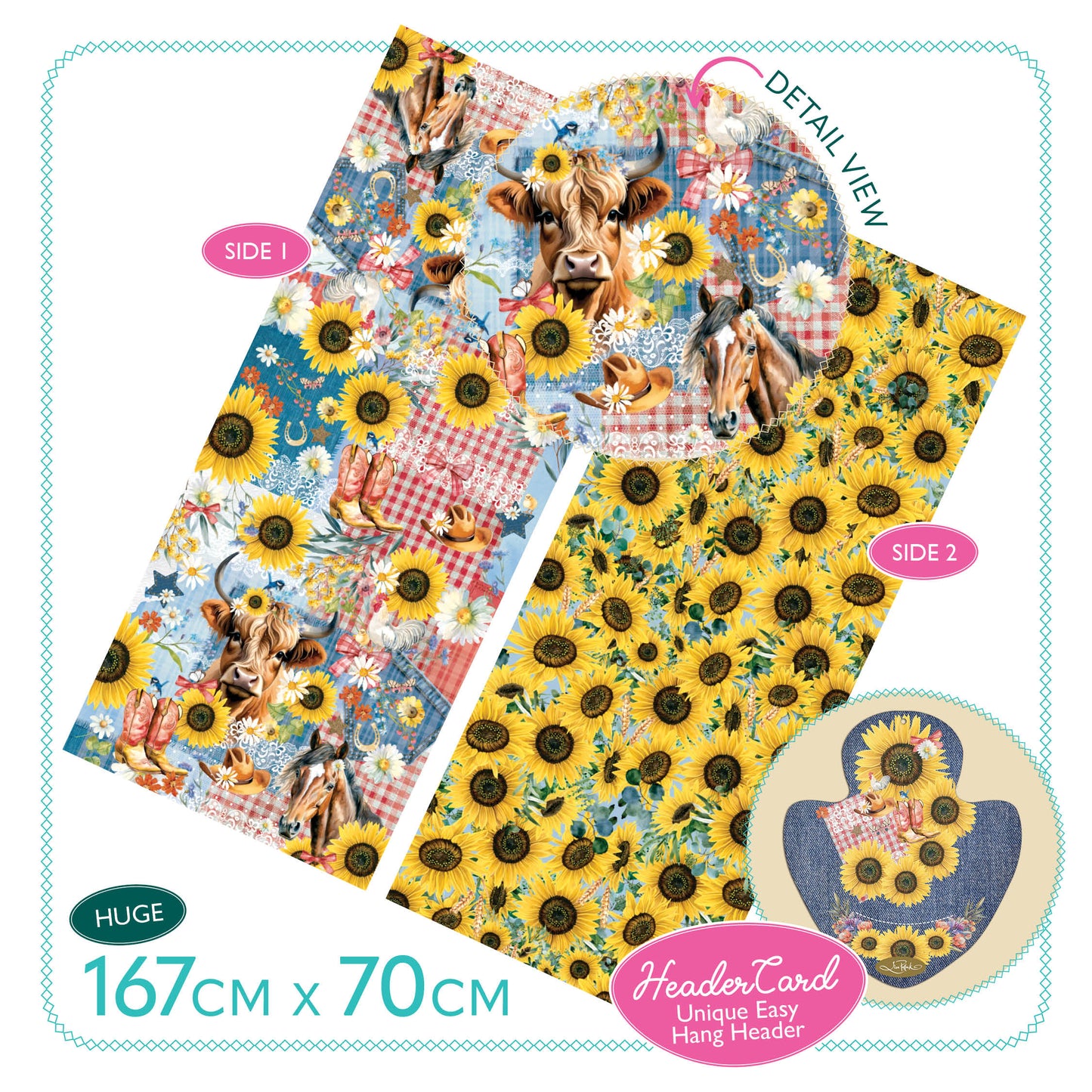 Satin Reversible Artistry Scarf Wrap - Sunny Country