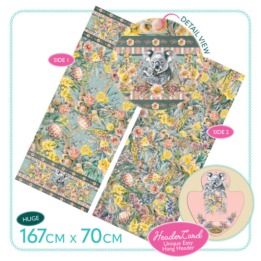 Satin Reversible Artistry Scarf Wrap - Koala Cuddles