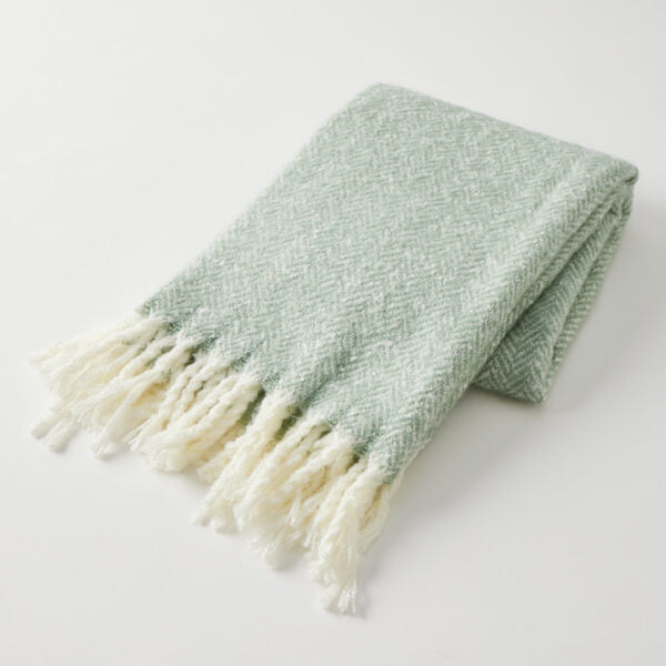 Herringbone Throw – Sage