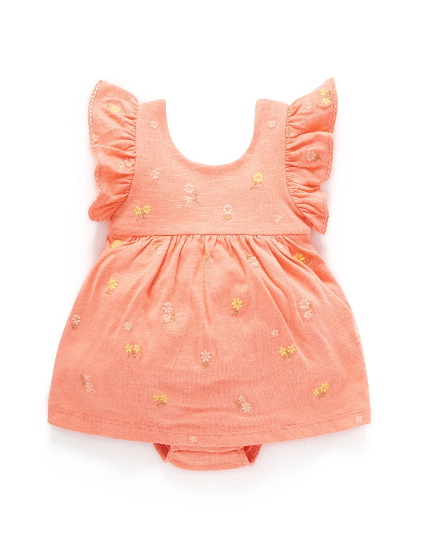 Daisy Broderie Embroidered Bodysuit Dress