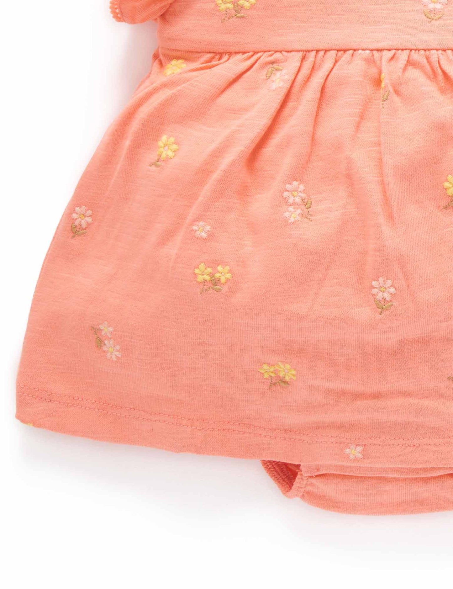 Daisy Broderie Embroidered Bodysuit Dress