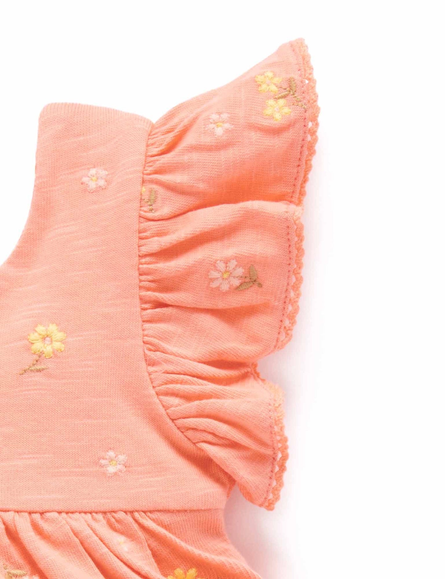 Daisy Broderie Embroidered Bodysuit Dress