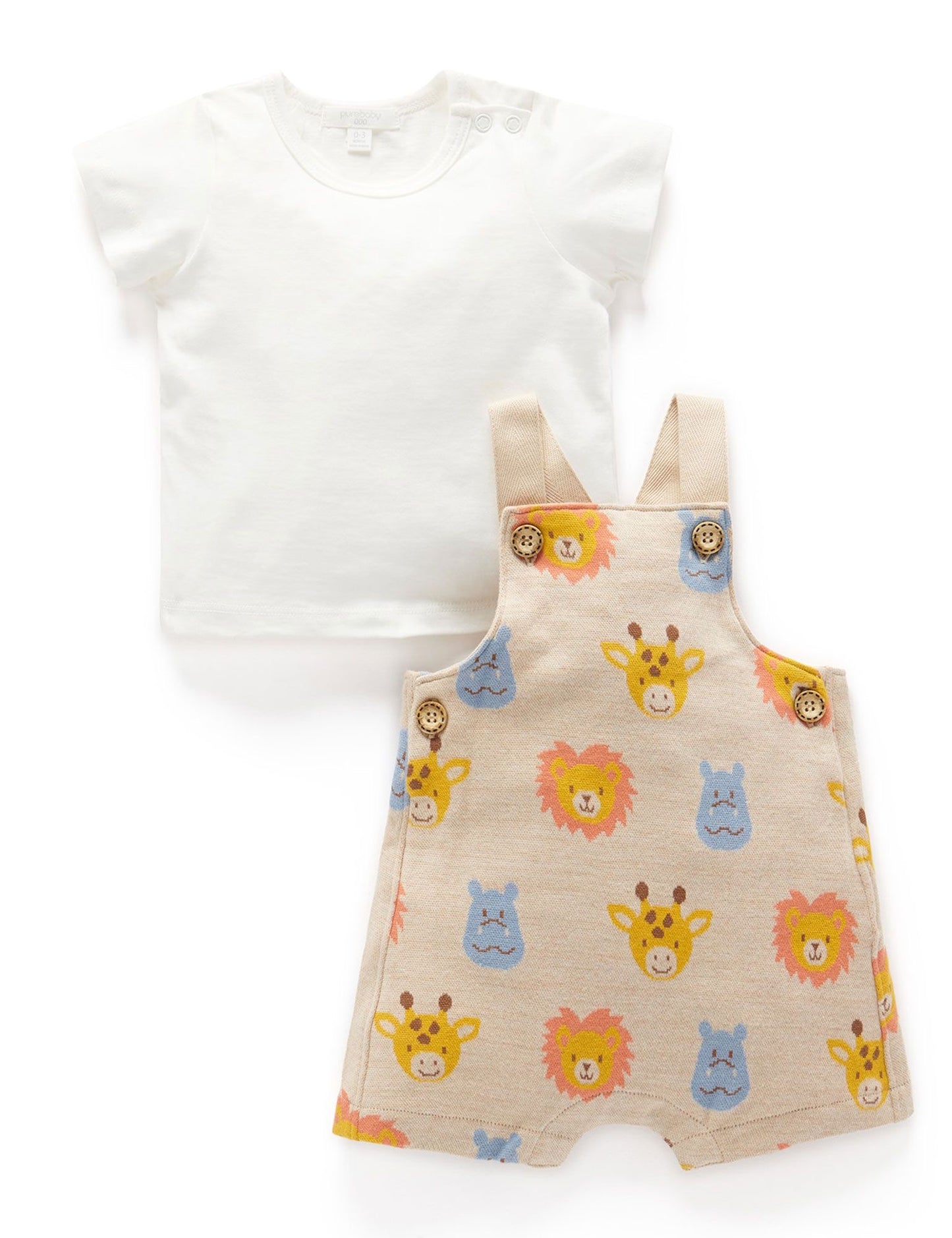 Happy Faces Jacquard Overall Set