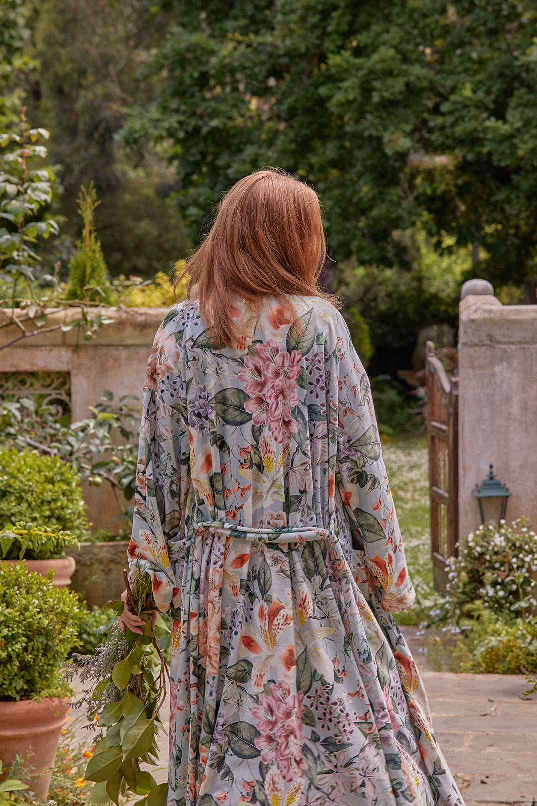 Flora Velour Robe
