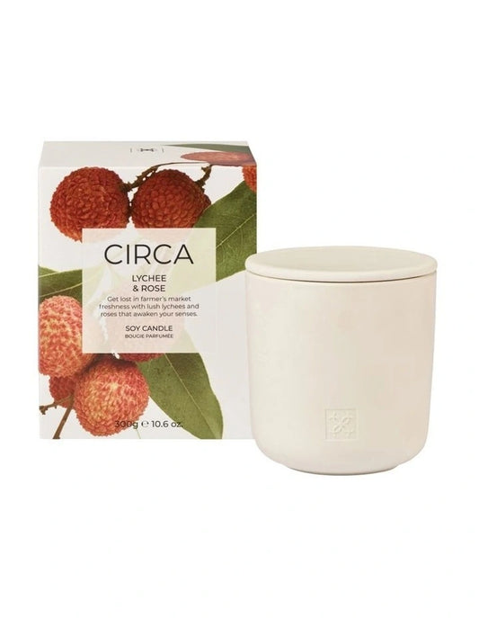 CIRCA Soy Candle 300g - Lychee & Rose