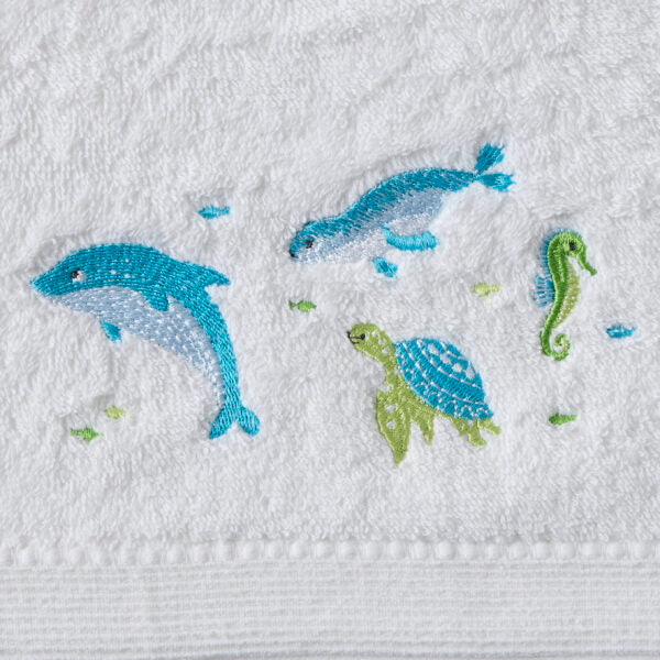Bath Towel & Face Washer in Organza Bag - Ocean Buddies