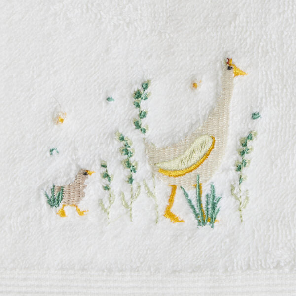 Bath Towel & Face Washer in Organza Bag - Paddling Ducks