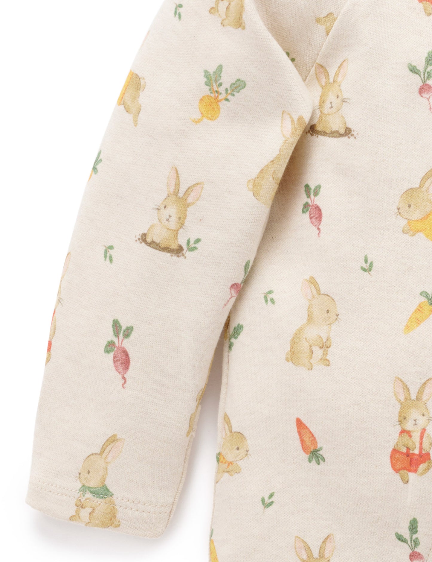 Bunny Printed Thick Zip Growsuit